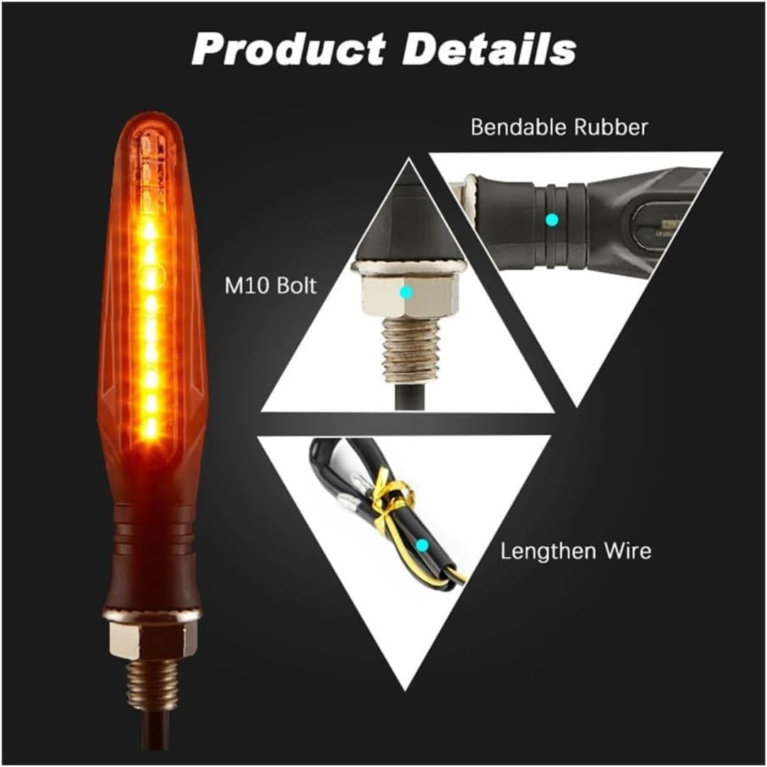 Mini uniwersalne wskaźniki Dla Motocykle Rowery plażowe Kierunkowskazy motocyklowe 2 szt. Motocyklowe kierunkowskazy LED Jasność światła Światła do jazdy dziennej Uniwersalne wodoodporne