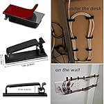SOULWIT 50Pcs Self Adhesive Cable Management Clips, Cable Organizers Wire Clips Cord Holder for TV PC Ethernet Cable under Desk Home Office (Black) - Image 5