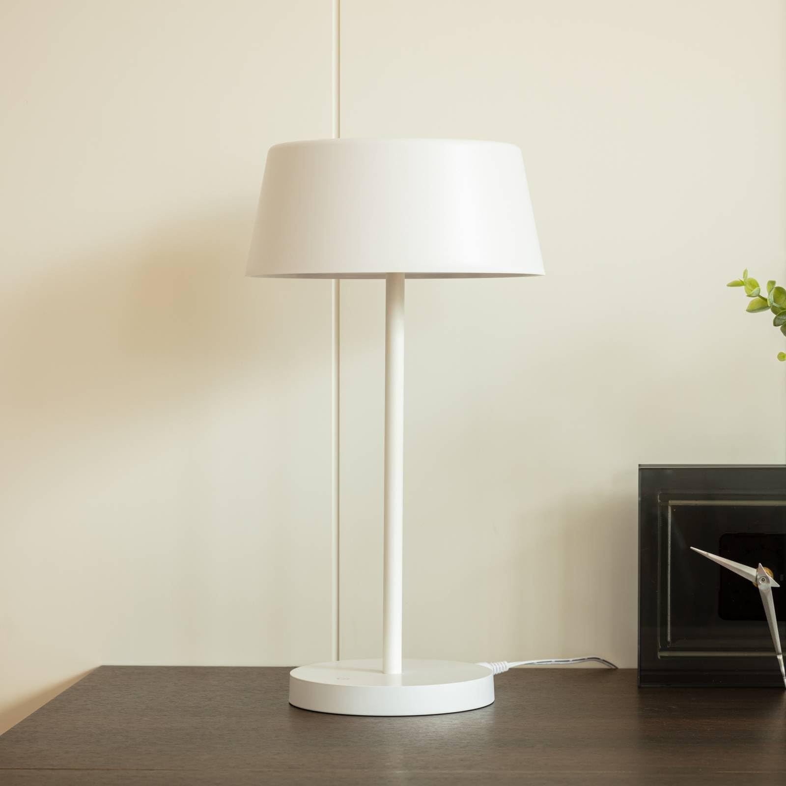 Lindby Lampada da tavolo LED dimmerabile (Scandinavo) colore Bianco, in Metallo ad es. Soggiorno & Sala pranzo lampadina inclusa lampada