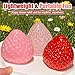 3Pcs Big Taba Squishies Strawberry, Cute Strawberry Squeeze Toys, Upgrade Fruit Squishies, Kawaii Sticky Stress Toy, Clear Fidget Toys, Valentines Gift for Kids, Teen Boys Girls Birthday Gift Ideas