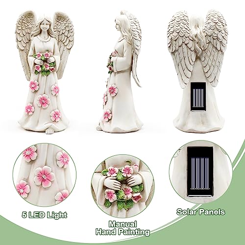 Garden-Angel-Statues-Outdoor-Decor10-Garden-Figurines-with-5-LEDs-Art-Decoration-for-Patio-Lawn-Yard-Porch-Ornament-Housewarming-Garden-Gift-Solar-Garden-Figurines-Gifts-for-Mom-Grandma-Women