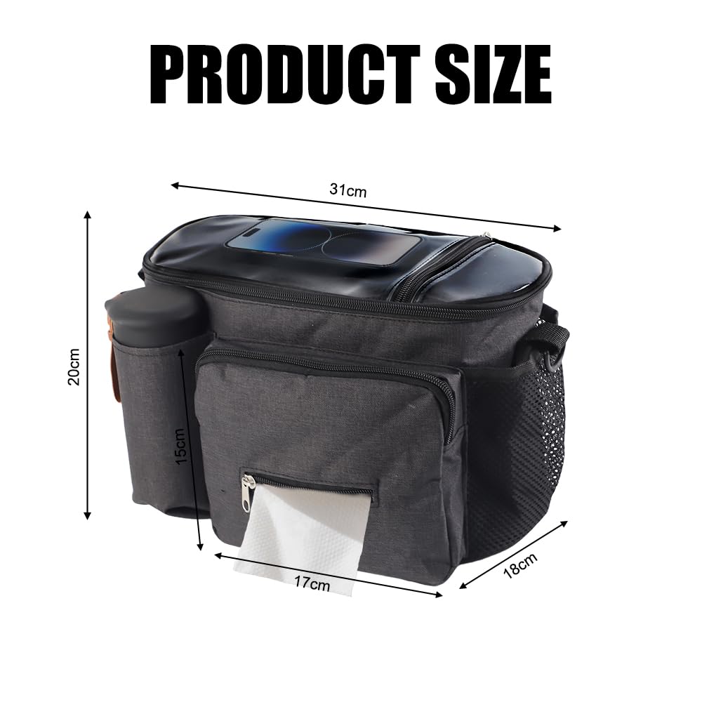 Borsa passeggino di grande capacità, Borsa passeggino universale, Viene fornito con tracolla staccabile, Proteggere da leggeri spruzzi d'acqua