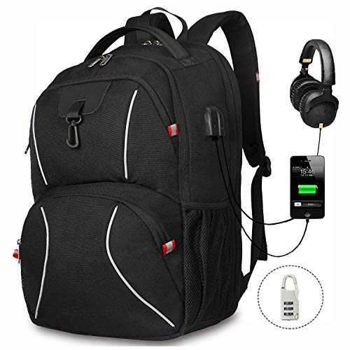 Laptop Backpack, Travel Laptop Backpack, URMI Upgraded 17.3inch Anti-Theft Business Laptop Backpack Bag with USB Charging Port Water Resistant College School Computer Rucksack Bag for Men/Women