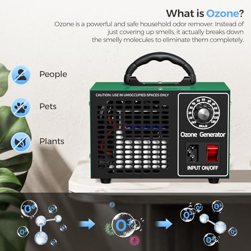 Orsithc Ozone Generator 68000mg/h，Home/Commercial Ozone Machine for Odor Removal, Ozone Odor Eliminator with 120-Min Timer for 4000 Square Feet，O3 Odor Clean Machine for Car, Rooms, Smoke, Pets by Orsithc - Image 3