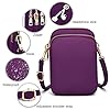 Casecret Sacs Bandoulière Femme Petit Sac Téléphone Portable Crossbody Mini Pochette Nylon Portefeuille sac à Main Sangle Sacoche Étui Universel pour iPhone 14 13 11 Samsung Xiaomi Bis zu 7" Violet #2