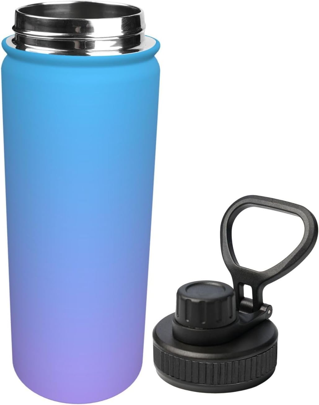 Light Purple and Blue Sports Water Bottle Stainless Steel 18OZ, Insulated Cup for Travel Gym Outdoor