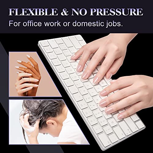 Gelike EC Extra Short Soft Gel Nail Tips Kit for Soak Off Nail Extensions,Full Cover,Almond Shaped,Pre-buff PMMA Resin,Clear Ultra-Thin Design,12 Sizes,240 Pieces, Extra Short Almond - Thumbnail 6