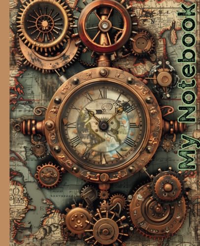 My Notebook: Steampunk Theme Wide Ruled Composition Notebook: Cool Tool for Journaling, Studying, and More image 2