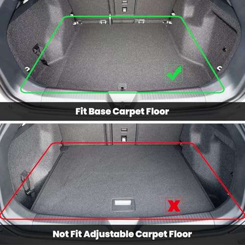 Image of LASFIT Floor Mats & Cargo Mats for Volkswagen ID.4 2021-2026, All Weather TPE Custom Fit Floor Liners for VW ID.4 1st & 2nd Row Car Mats & Trunk Mats, Black