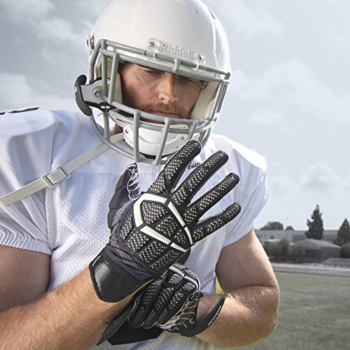 Cutters Gamer Padded Football Glove For Lineman And All-Purpose Player. Grip Football Glove. Youth & Adult Sizes. (1 Pair) #TOP5