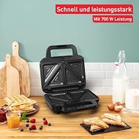 Tefal Ultracompact 3-in-1 Sandwich-Waffel-Panini Kombigerät, Antihaftbeschichtung, wärmeisolierter Griff, Edelstahl/Schwarz, SW383D10 – Ansicht 5