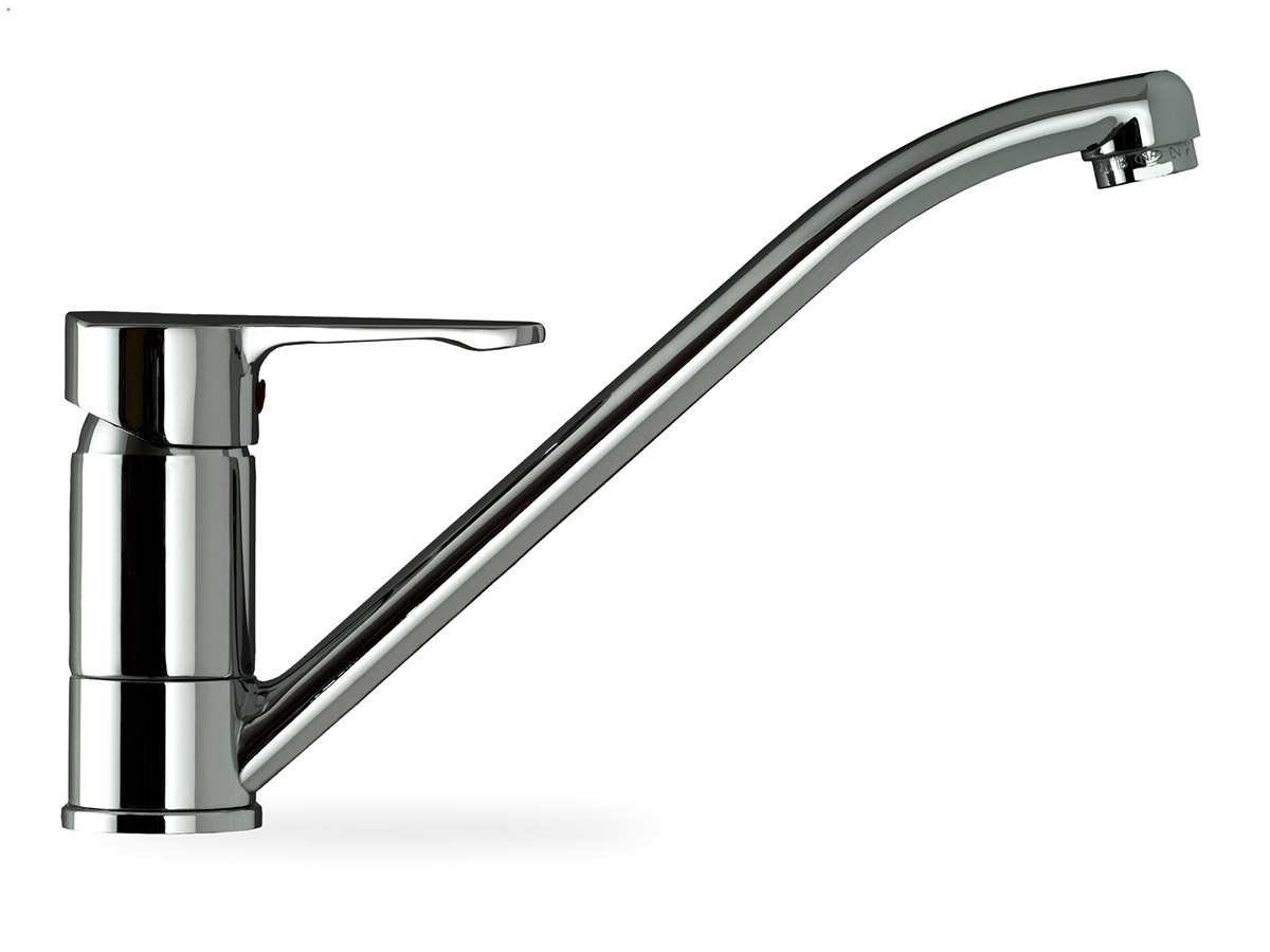 TEKA Grifo Cocina Monomando, Caño Bajo Giratorio, Aireador Anticalcáreo, Acero Inoxidable, Latiguillos Flexibles 3/8”, Modelo ML 8191362