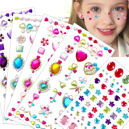 NOOEPC Gem Stickers for Grafting-Self Adhesive Face Gems Rhinestones Jewel, Kids Princess Stickers...