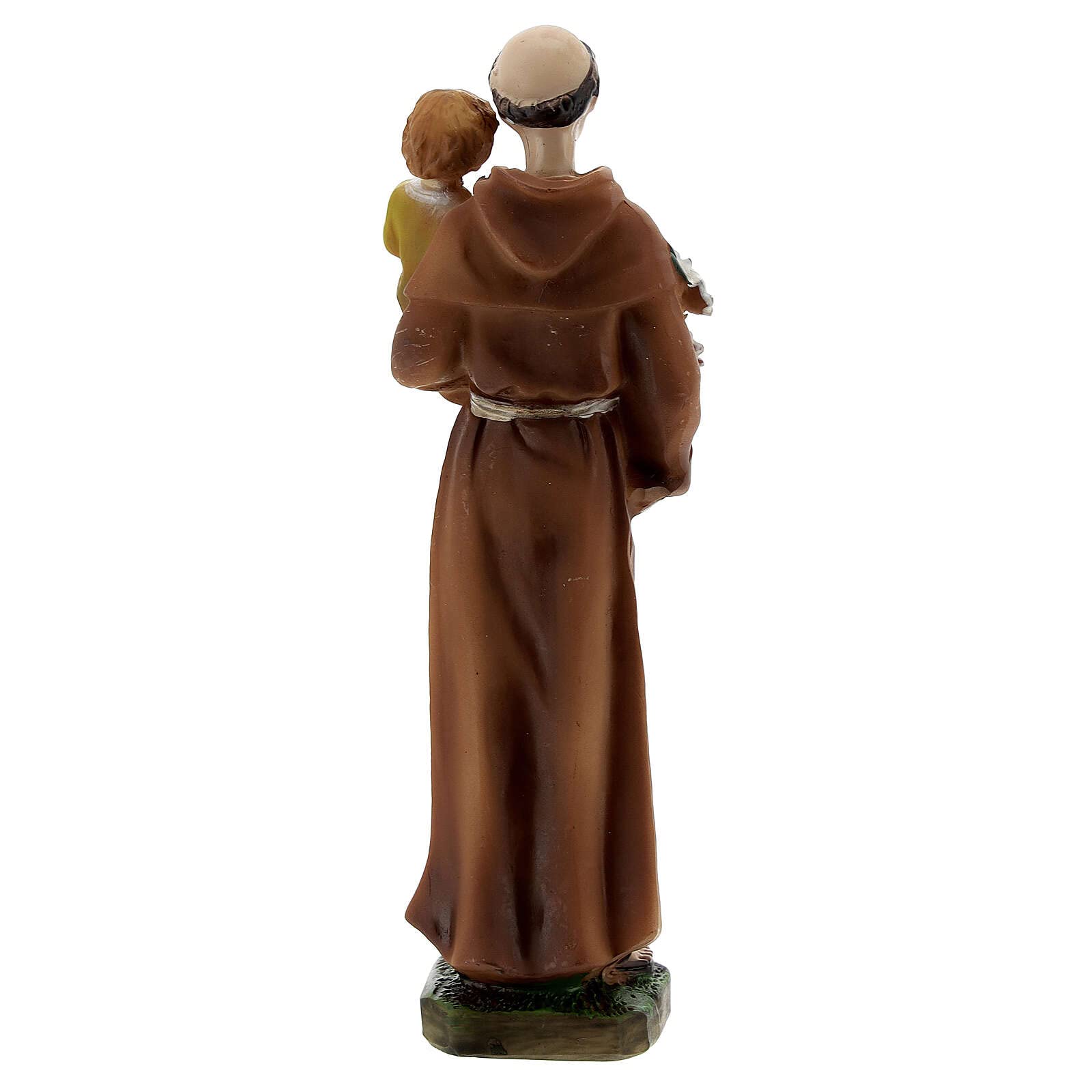 Holyart Statue in resina e PVC: Statuetta Sant'Antonio Bambino abiti gialli resina 12 cm