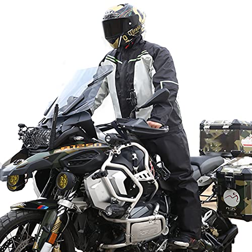 Wasserdicht Motorrad Kleidung,Regenanzug Herren Damen Fahrrad Regenjacke,Licht Atmungsaktiv Reflektierende Windbreaker,Mit Überschuh Und Aufbewahrungstasche,B,S Cover