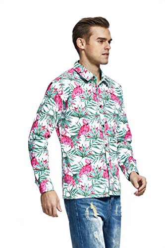 Image of Matchable Family Hawaiian Luau Men Women Girl Boy Clothes in Flamingo in Love