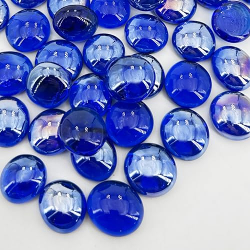 Fire Glass Beads Cobalt Blue 10 Pounds 1/2 inch Tempered Glass Rocks