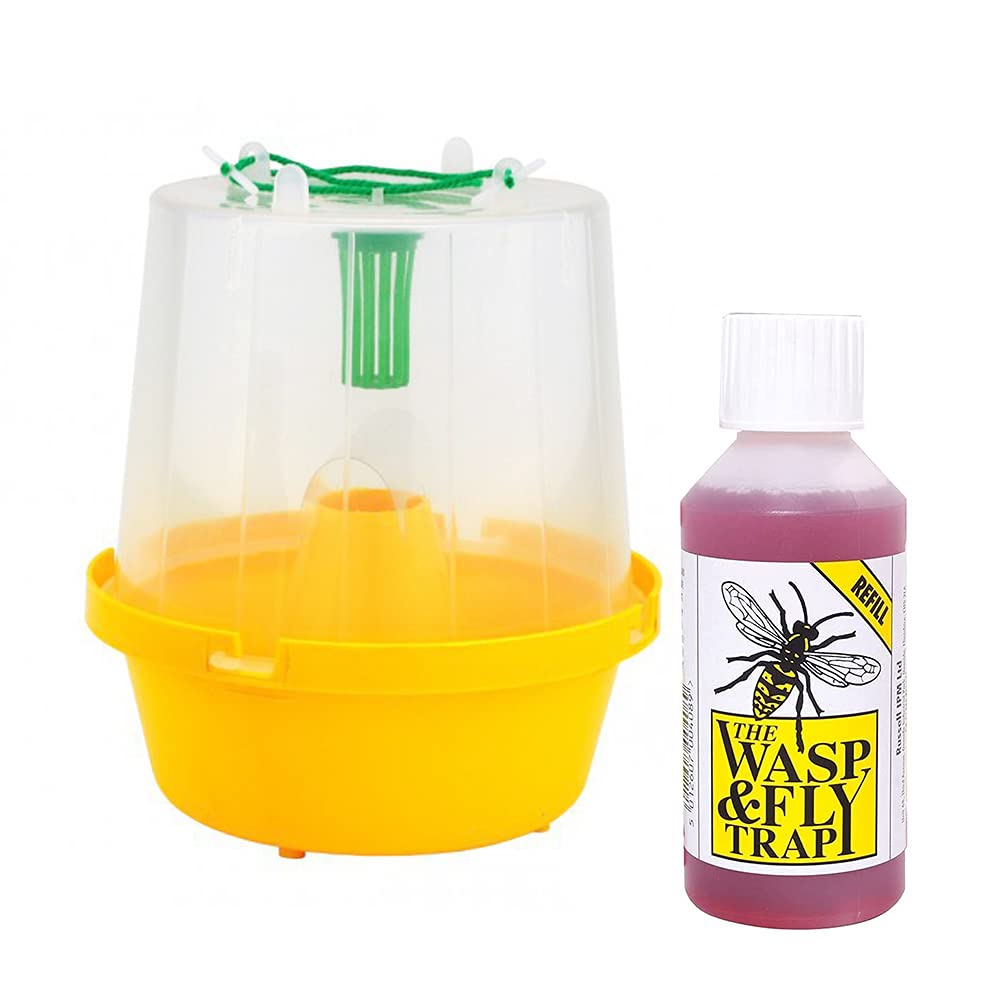 Hanging Wasp Fly Trap & Liquid Bait Attractant