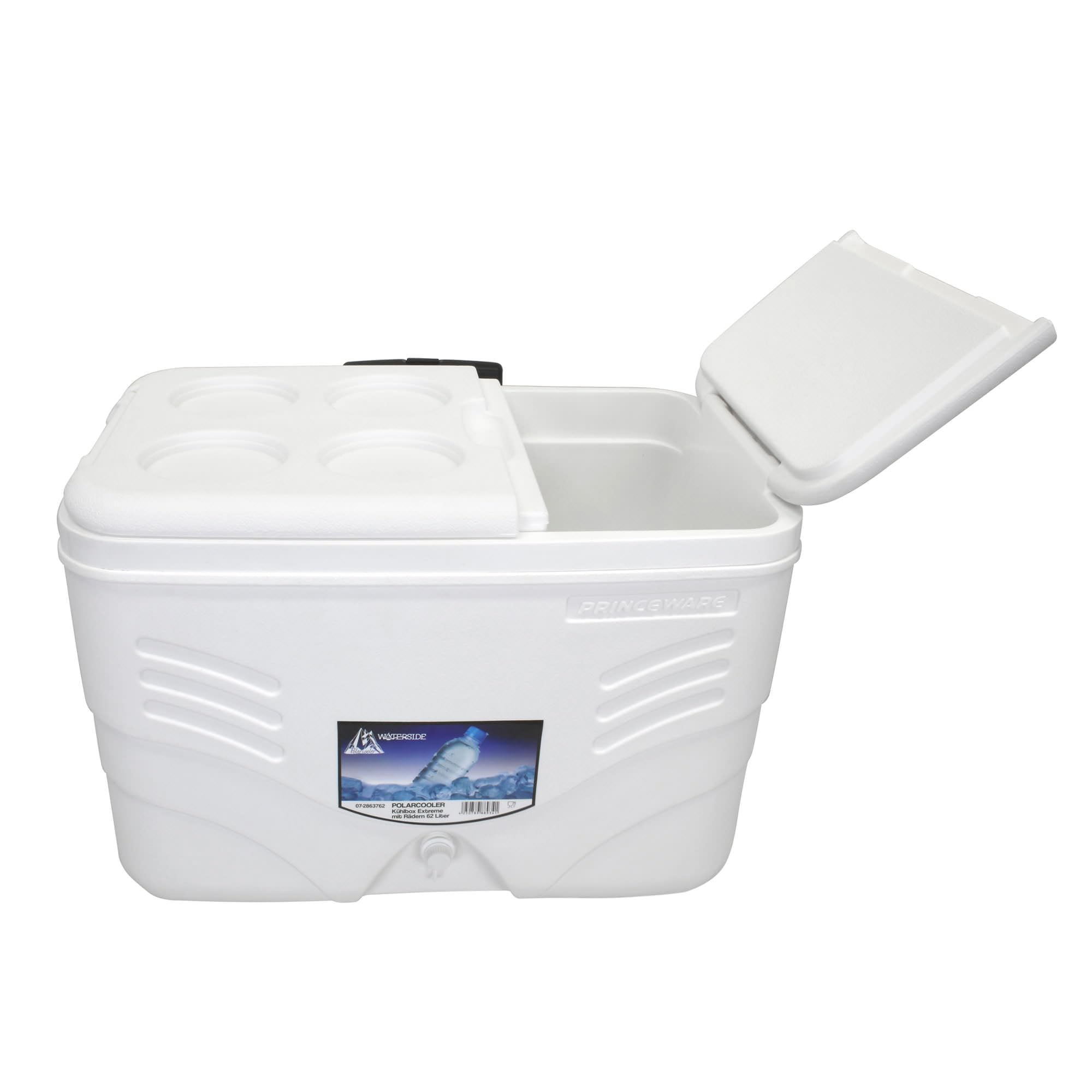 Waterside Polarcooler Kühlbox Extreme mit Rädern 62 Liter - Robuste Thermobox für Reisen und Ausflüge