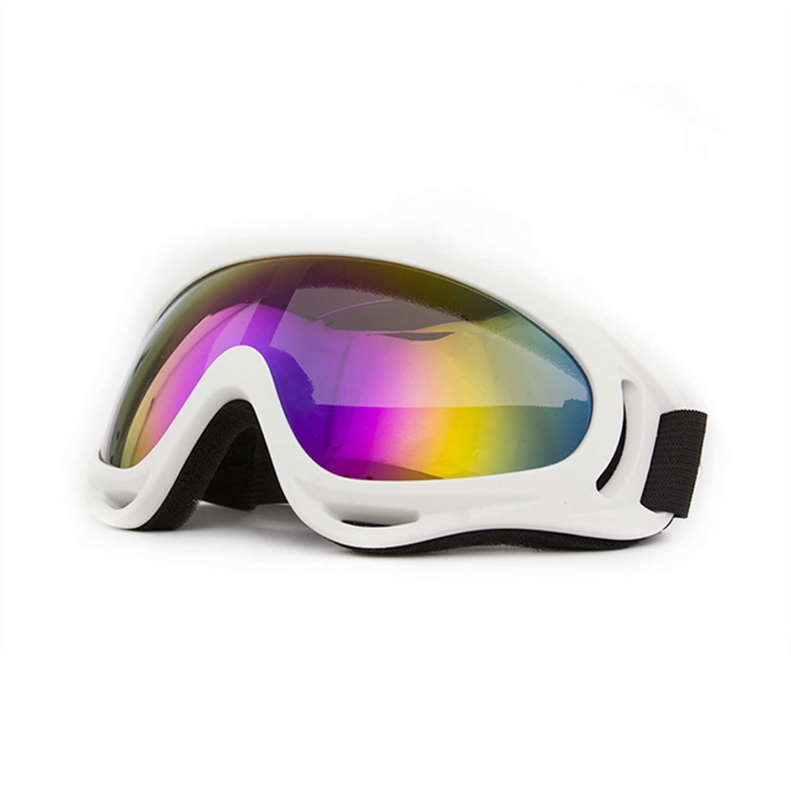 Dieffematic HXJ occhiali da sci occhiali da sci occhiali da equitazione all'aperto occhiali protezione antivento occhiali casco occhiali alpinismo sci guida attrezzature (colore: bianco)