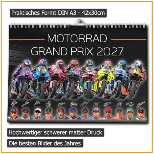Motorrad Grand Prix Kalender 2026 - Premium Wandkalender - MotoGP
