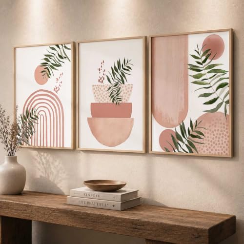 Image of kotart Painting Boho Wall Art Home Decoration Paintings With Frame For Living Room Bed Room Hotel Wall Decor Digital Reprint Set of 3 (20x30 Inch)