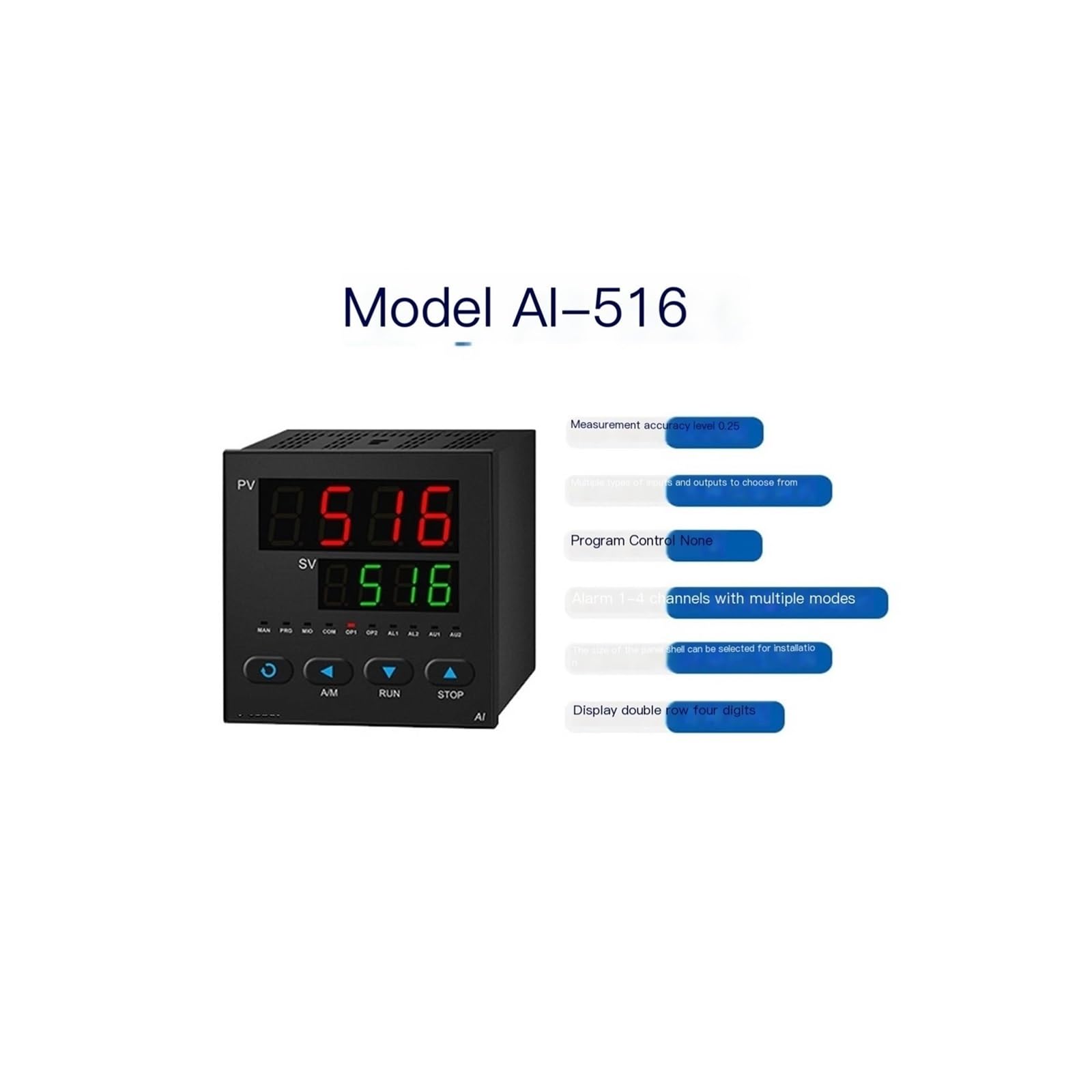 Strumento di controllo automatico della temperatura con display digitale del regolatore di temperatura PID AI-516 (precisione di livello 0,25)