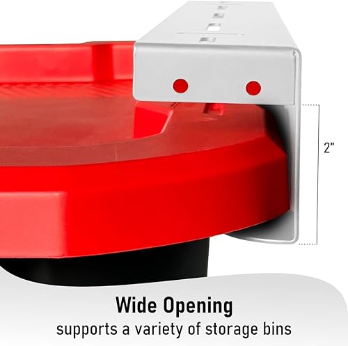 Miniatura 6 de HANDT Estante de almacenamiento de techo de garaje, sistema de organización de contenedores de almacenamiento de garaje, estante superior de metal