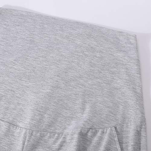 Sweetbump Maternity Pajama Shorts Lounge Pants With Pockets High Waist Sleepwear Comfy Casual Gray L #TOP4