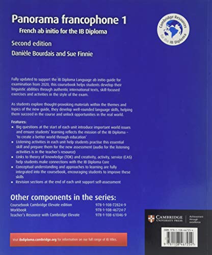 Panorama Francophone 1 Coursebook with Digital Access (2 Years): French AB Initio for the IB Diploma (French Edition)