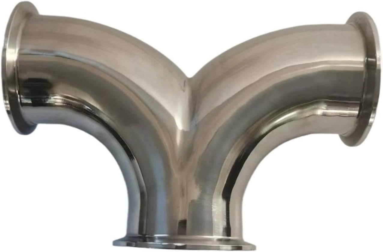 25-63mm Pipe OD x1.5-2.5" Tri Clamp Y-Shaped Elbow 3 Way SUS 304 Stainless Sanitary Fitting Homebrew Beer Wine Diary Product (Size : 63mm x Ferrule 77.5)