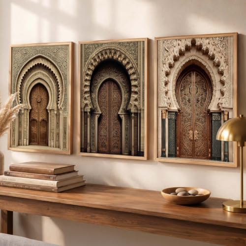 Image of kotart Traditional Indian Wall Art Paintings | Wall Posters With frames | Framed Painting for Living Room Home Room Bedroom Office Decor Set of 3 (20x30 Inch)