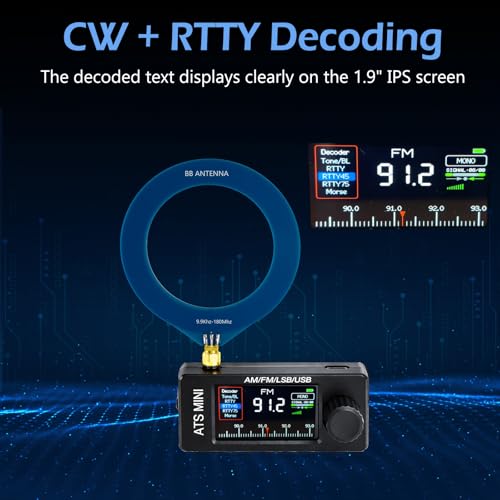 Radio Mini Pocket Si4732 ATS AM/FM con Batería 800mAh miniatura 2
