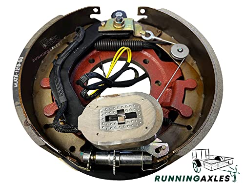 Runningaxles Pair Of 12-1/4" X 3-3/8" 10,000Lb Self-Adjusting Electric Trailer Brake Assemblies For 9,000 To 10,000 Trailer Axles (1 X Left Hand - 1 X Right Hand) 77-1210-1-2 #TOP5