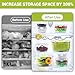 LUXEAR Fresh Produce Vegetable Fruit Storage Containers 3Piece Set, BPA-free Fridge Storage Container, Partitioned Salad Container, Fridge Organizers, Used in Storing Fruits Vegetables, Green