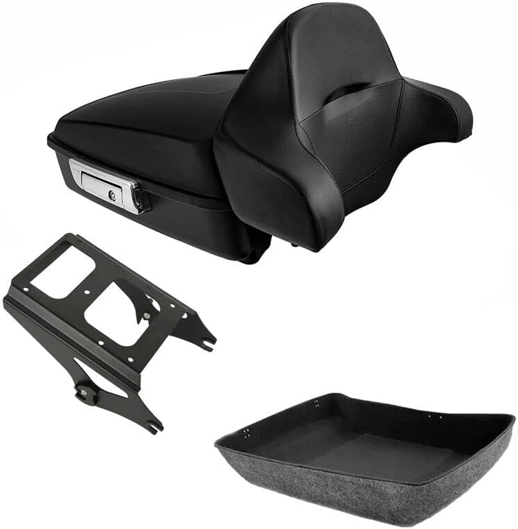 TCMT Soporte de montaje para maletero con respaldo de tronco para Harley Touring Road Street Electra Glide Road King 2009-2013