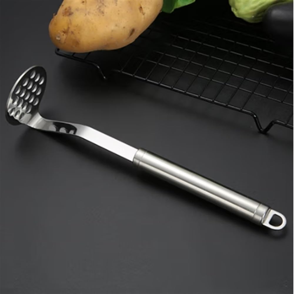 Kartoffelstampfer Multifunktionale Kartoffelpüreepresse aus Edelstahl, Küchenhelfer, 3 Stück