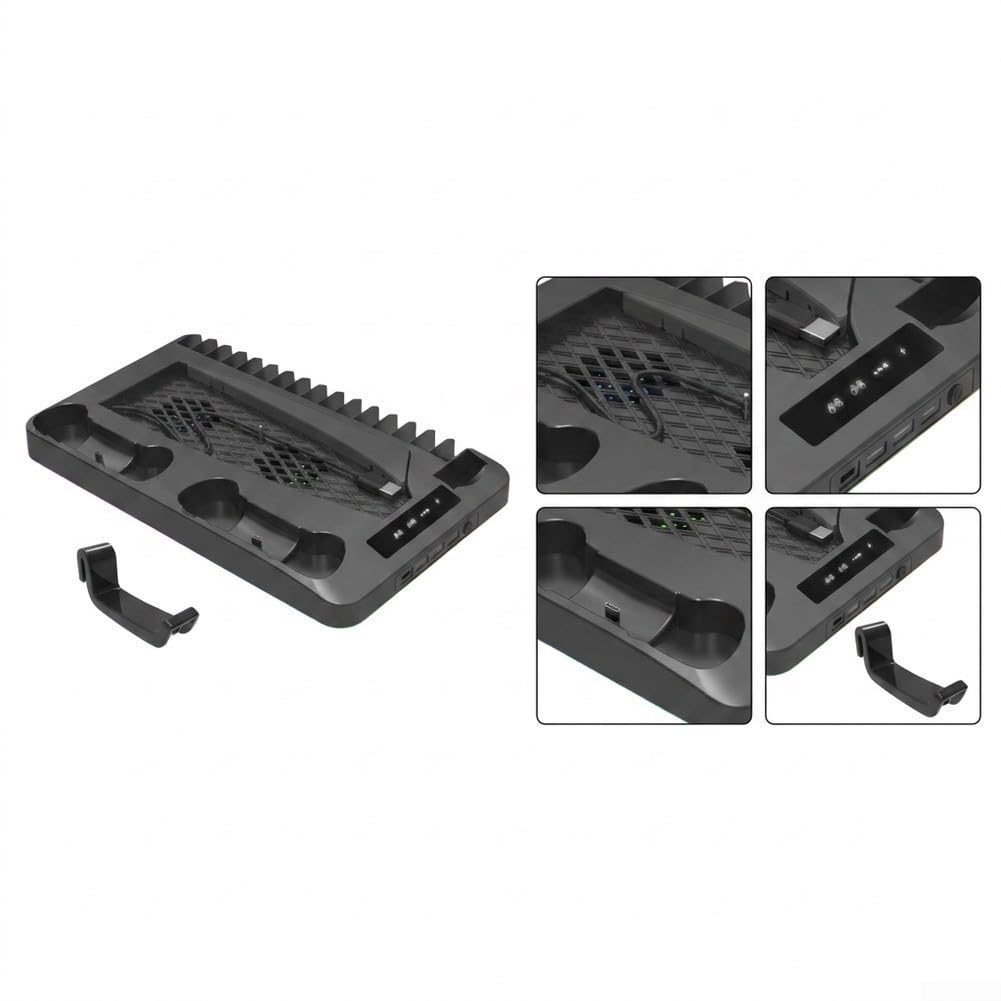 Doppel-Lüfter Basis für PS5 für slim Pro Kühlung Doppel-Lüfter(Black)