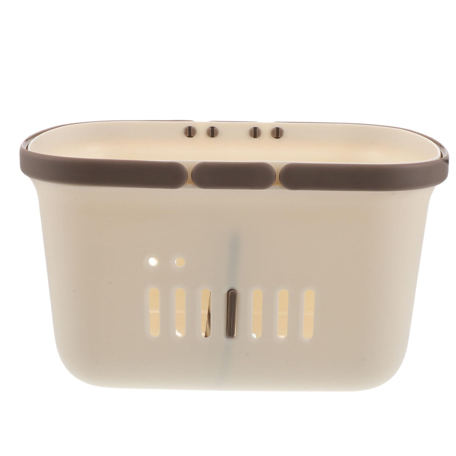 Cesta de ducha portátil – Cesta de almacenamiento de plástico de mano para lavabo de baño, artículos esenciales de baño, diseño compacto y ligero