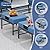 VICLLAX 8 Pieces Patio Furniture Set with 45-inch Firepit,Outdoor Furniture of 3-Seater Sofa, 4 Patio Single Sofas and Metal Top Firepit with 2 Ottomans for Backyard Deck and Garden(Blue)