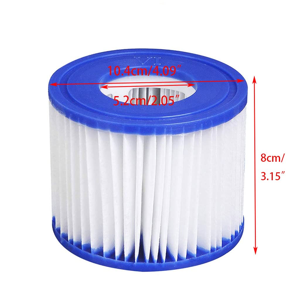 Cartuccia filtro per piscina estiva per pompe tipo VI, 6 pezzi filtri di ricambio per tutte le vasche idromassaggio, piscina gonfiabile, pompa filtro spa