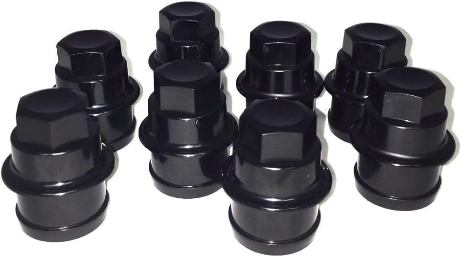 8 Black Lug Nut Covers Cap for Express 2500 for Suburban 2500 for Silverado 2500HD Classic for Sierra 3500/2500HD Classic for Sierra 3500/2500 for Silverado 3500/2500 Full Size Truck