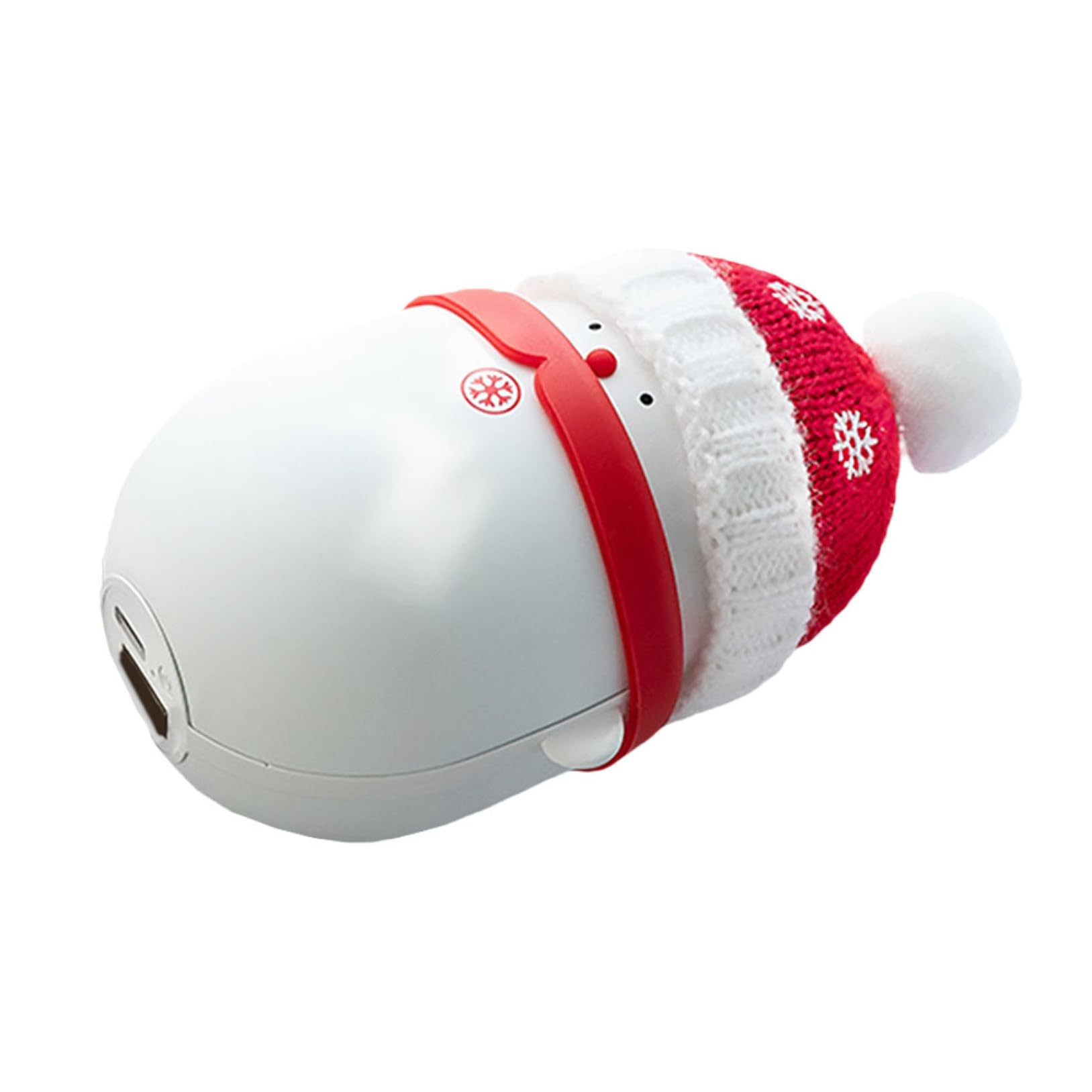 Yardwe Wiederaufladbarer USB Handwärmer mit Weihnachtsschneemann Design als Powerbank und Handy-ladegerät für Kalte Winter Tage
