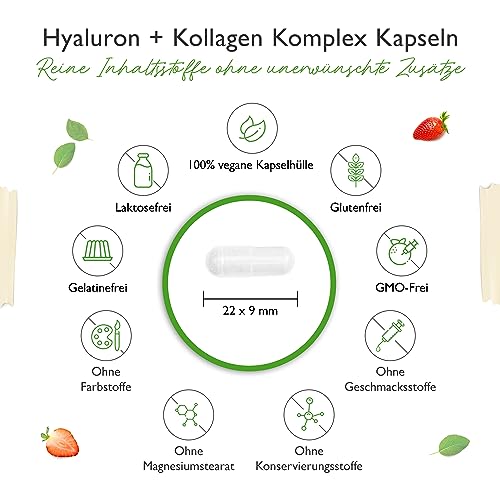 Hyaluron und Kollagen Kapseln von Vit4ever – 240 Stück