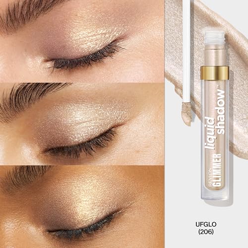 REVLON Glimmer Liquid Shadow, 206 UFGlo, 0.10 fl oz | Smudge-proof liquid eyeshadow delivers rich, shimmering, high-impact eye color. Up to 24HR wear. Won’t crease or fade. - image 2