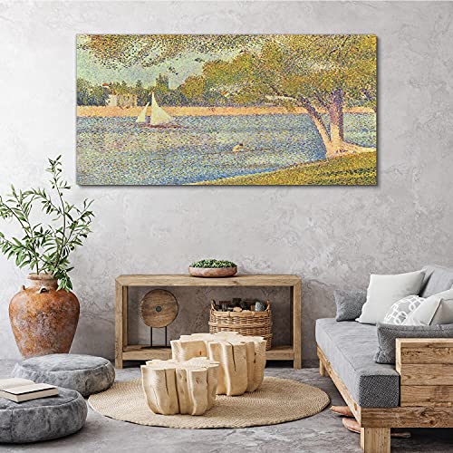 Impression Seine Bateaux pour salon moderne 140x70 - 4