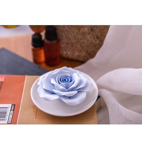Miniatura 6 de Difusor pasivo de flores de aceite esencial, difusor de aromaterapia de porcelana no eléctrico para habitación pequeña, decoración de escritorio,