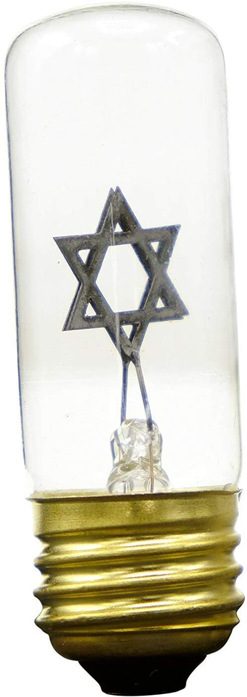 Buy Oceanside Judaica Exclusive Electric Yahrzeit Yizkor Memorial Replacement Neon Star Bulb for