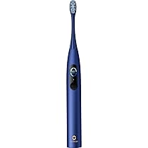 Spazzolino Elettrico Oclean X Pro Spazzolino Denti Intelligente 3 modalità di spazzolamento con Sbiancamento Spazzolino Sonico Ricarica Rapida per Una Durata di 30 Giorn Impermeabilità IPX7 (Blu)