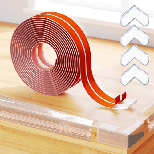 Maforts Baby Proofing,16.4ft Clear Edge Protector Strip, Soft Corner Protectors for
